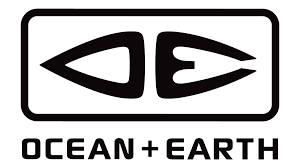 The Ocean & Earth logo, a sign of quality and reliable surf hardware, expertly selected by Noordzee Boardstore. Noordzee Boardstore surfshop Surfschool webshop surfboardrepairs Scheveningen