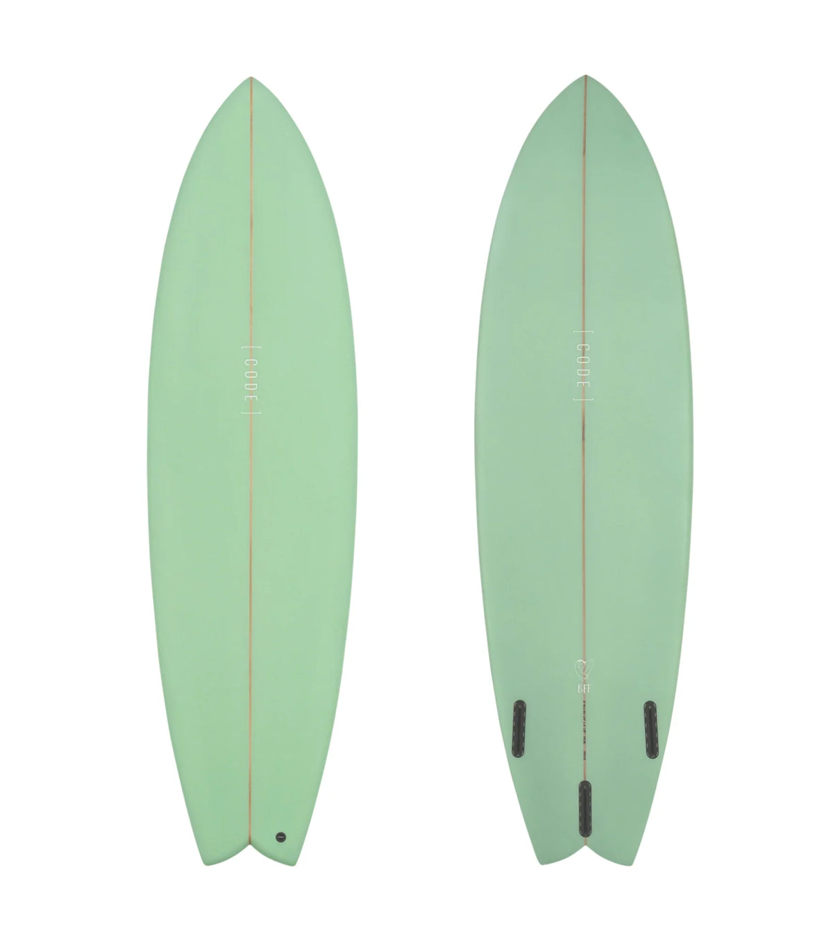 Code Best Fish Forever PU - Futures - 3 Fin - Sage Green