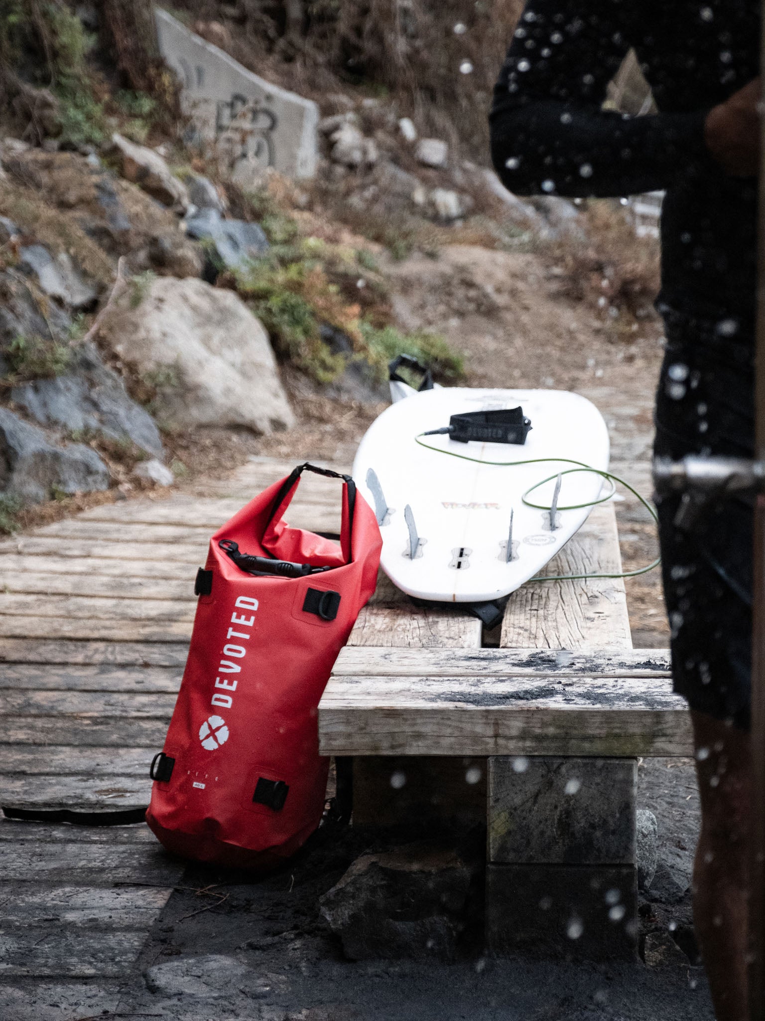 Devoted dry bag backpack red 40L