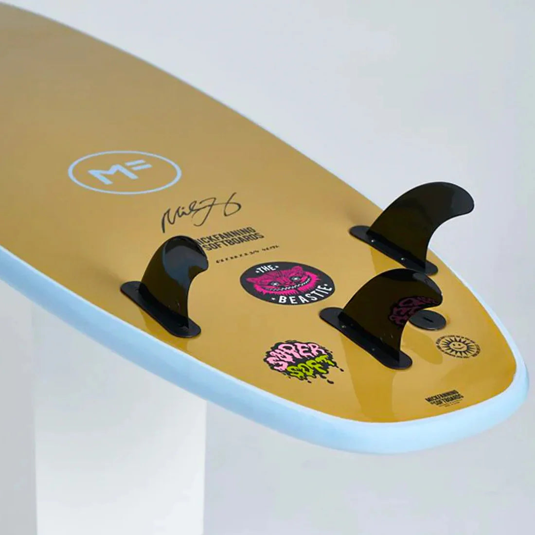 Mick Fanning Beastie Supersoft Surfboard - Sky/Soy