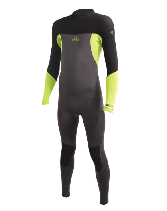 Ocean & Earth - Junior Wetsuit - Back Zip GBS - Free Flex Steamer – 4/3mm - Lime
