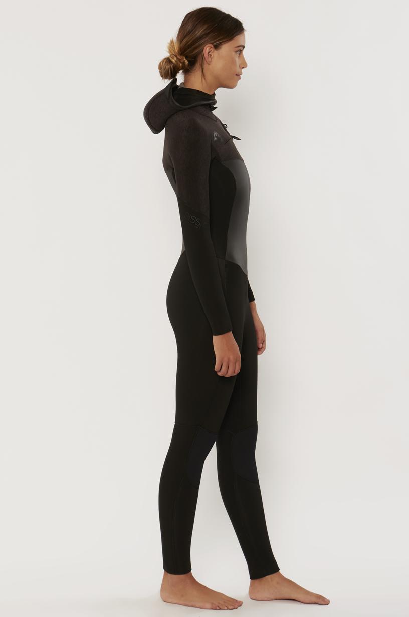 Sisstrevolution Wetsuit Womens 7 Seas Hooded 5:4 Noordzee Boardstore Surfshop the netherlands Europe Surfing Sisstr Vissla womens