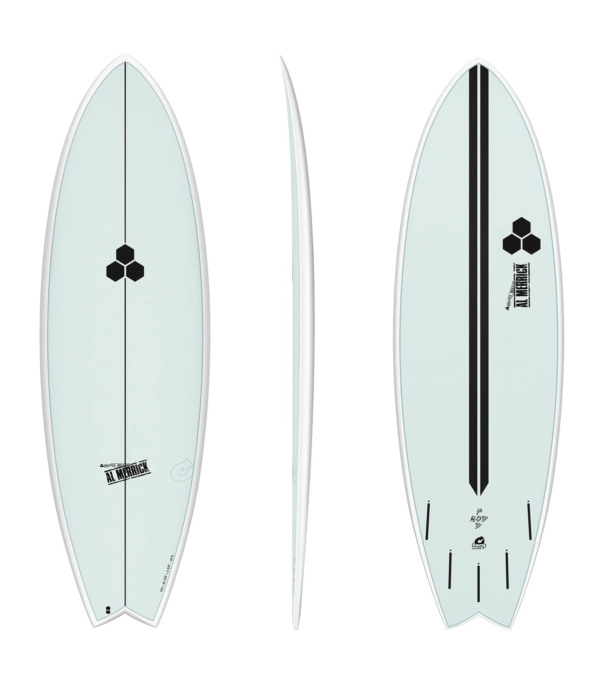 Channel Islands Pod Mod - Al Merrick - X-Lite - Futures - 5 Fin - Glacier Blue