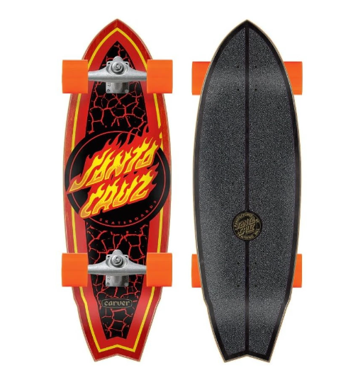 Carver x Santa Cruz Surfskate Flame Dot Complete 29.95″