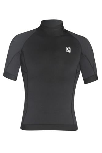 C-Skins Wetsuits Thermal Skins Mens SS Vest - BK-BK - M Noordzee Boardstore surfshop Scheveningen