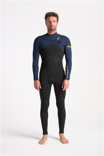 C-Skins Wetsuits NuWave Session 4:3 Mens GBS C/Zip Steamer - BK-BSX-SF - LS Noordzee Boardstore surfshop Scheveningen