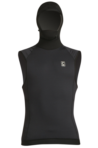 C-Skins Wetsuits C-Thermal Skins Mens Hooded Vest-BK-BK-L BK-BK Noordzee Boardstore surfshop Scheveningen