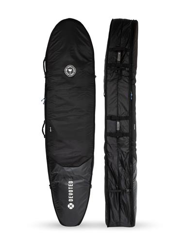 Devoted devoted longboard 10mm quad boardbag 9'6" (2-4 boards) black Noordzee Boardstore surfshop Scheveningen