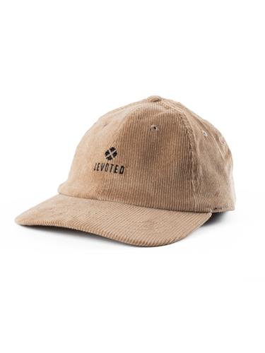 Devoted devoted corduroy six-panel cap tan tan Noordzee Boardstore surfshop Scheveningen
