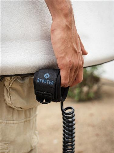 Devoted devoted bodyboard coiled wrist leash black-black black-black Noordzee Boardstore surfshop Scheveningen