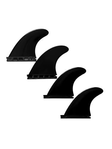 Devoted devoted quad fin set nylon single tab black Noordzee Boardstore surfshop Scheveningen