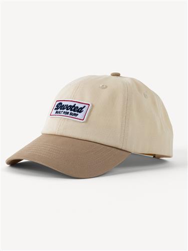 Devoted devoted canvas 6 panel cap beige OSFM Noordzee Boardstore surfshop Scheveningen