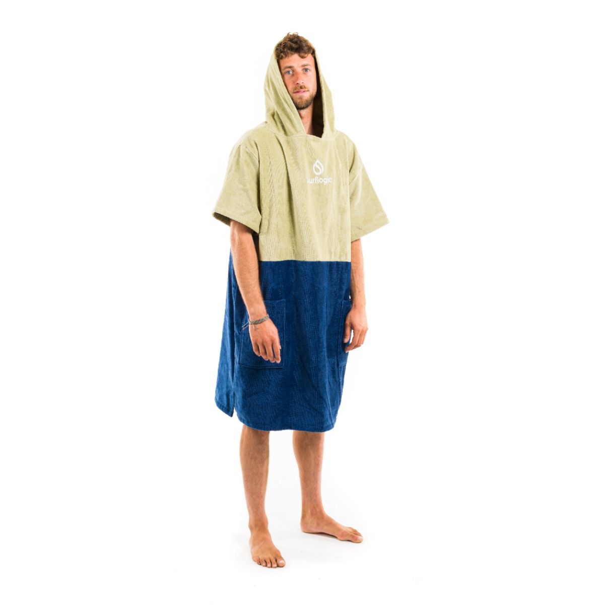 SURFLOGIC SURF PONCHO KHAKI NAVY Noordzee Boardstore