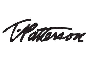 The Timmy Patterson Surfboards logo, a mark of pro-level, high-performance shapes, sold at our surfshop in The Hague. Noordzee Boardstore surfshop Surfschool webshop surfboardrepairs Scheveningen