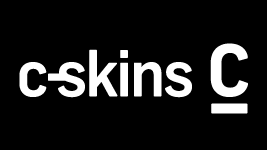 The C-Skins Wetsuits logo, the choice for warmth and performance in cold water, available at our surfshop in The Hague. Noordzee Boardstore surfshop Surfschool webshop surfboardrepairs Scheveningen