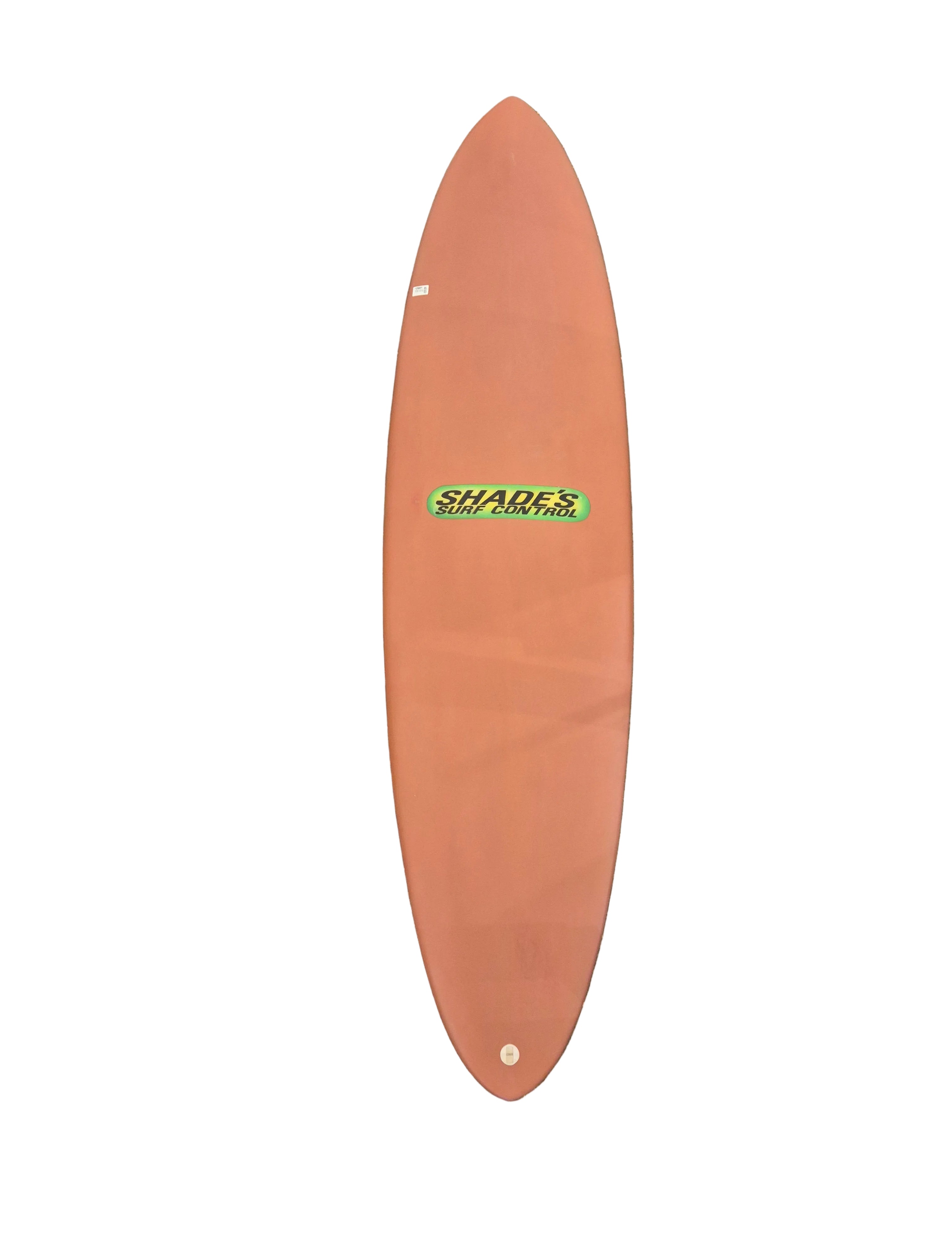 Longboard with a visible brand logo on a concrete surface
