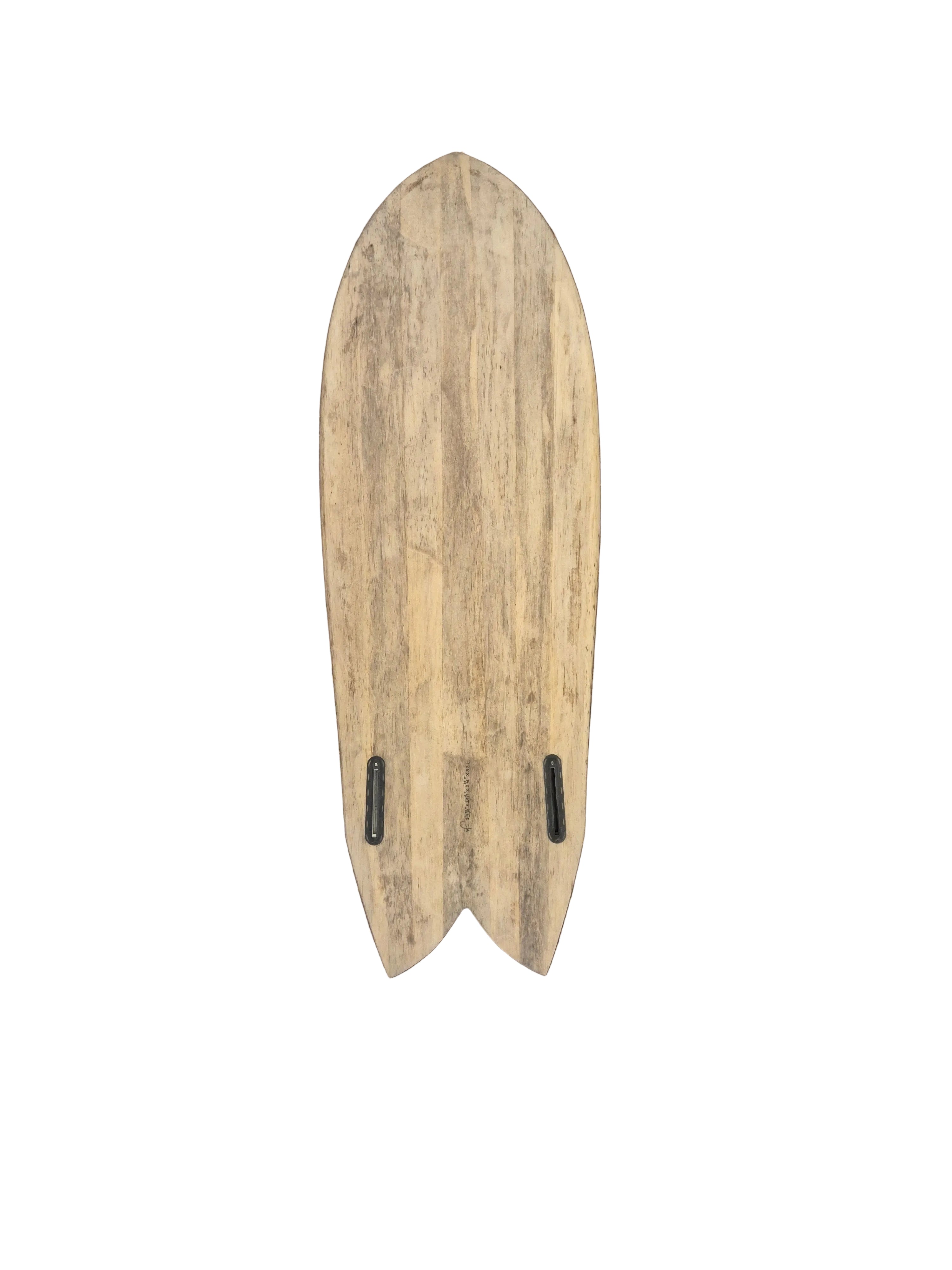 Agave Wood Houten Fish oosting surfboard noordzee boardstore surfshop gebruikte surfboards sale