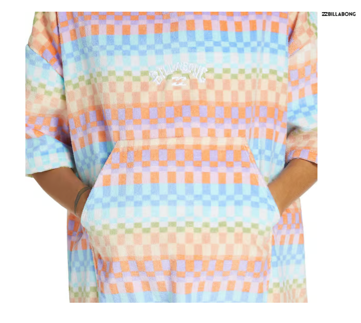 BILLABONG SURF PONCHO – CHANGING TOWEL – BLUE/PINK