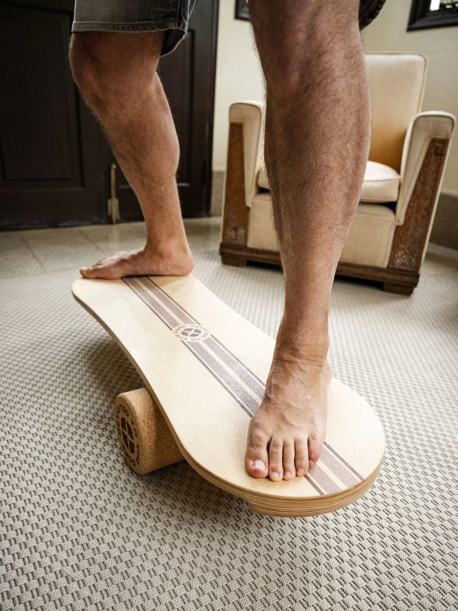 Devoted Indo Blanace board Noordzee Boardstore DEVOTED CORK ROLLER INDOBOARD SURF TRAINING