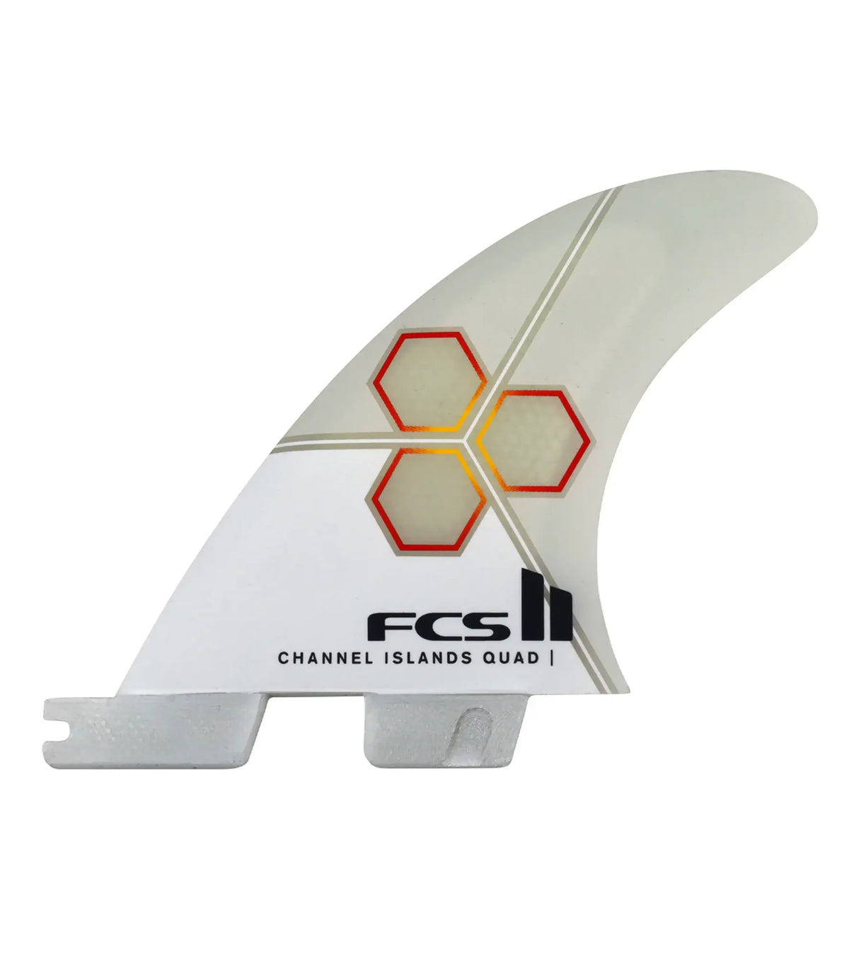 FCS II Channel Islands Upright Performance Core Quad Rear Fins - White Flame
