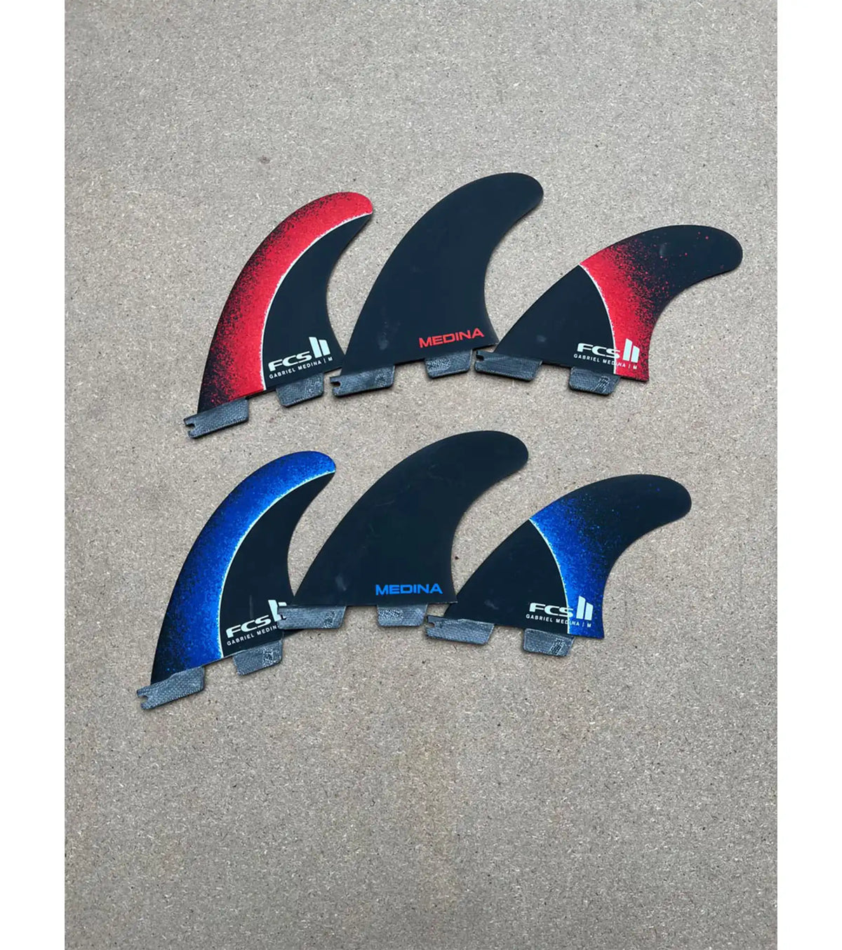 FCS II Gabriel Medina Performance Core Thruster Fins - Blue