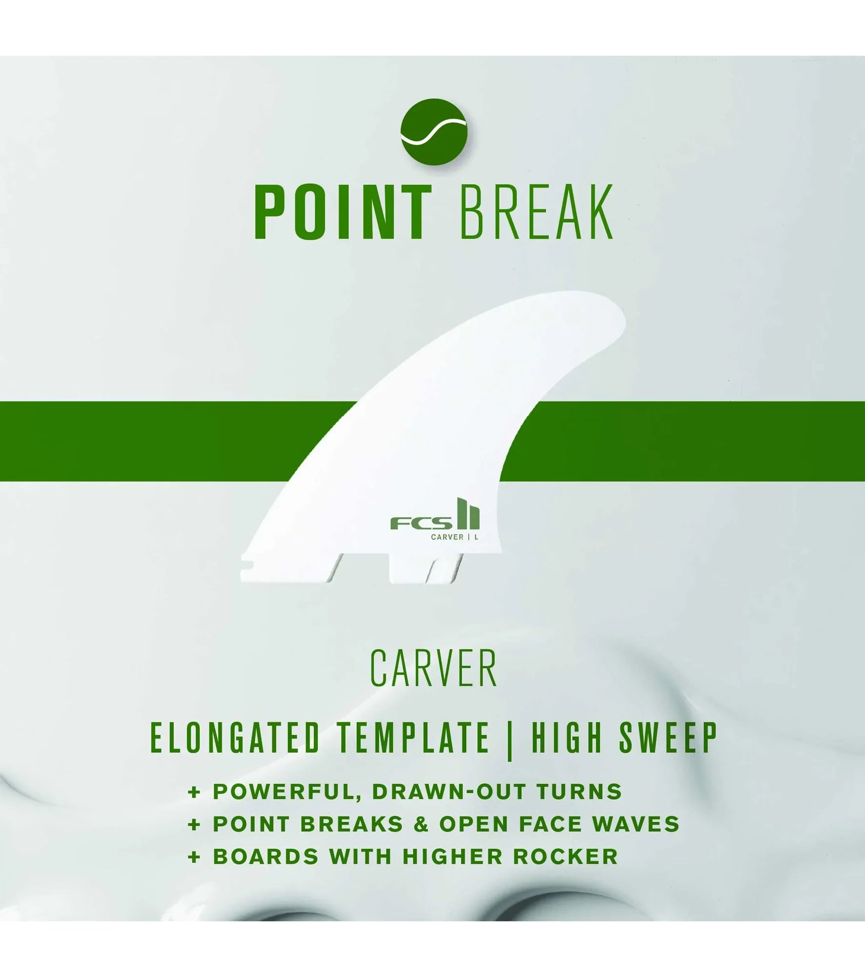 FCS II Accelerator Performance Core Thruster Fins - White Editions