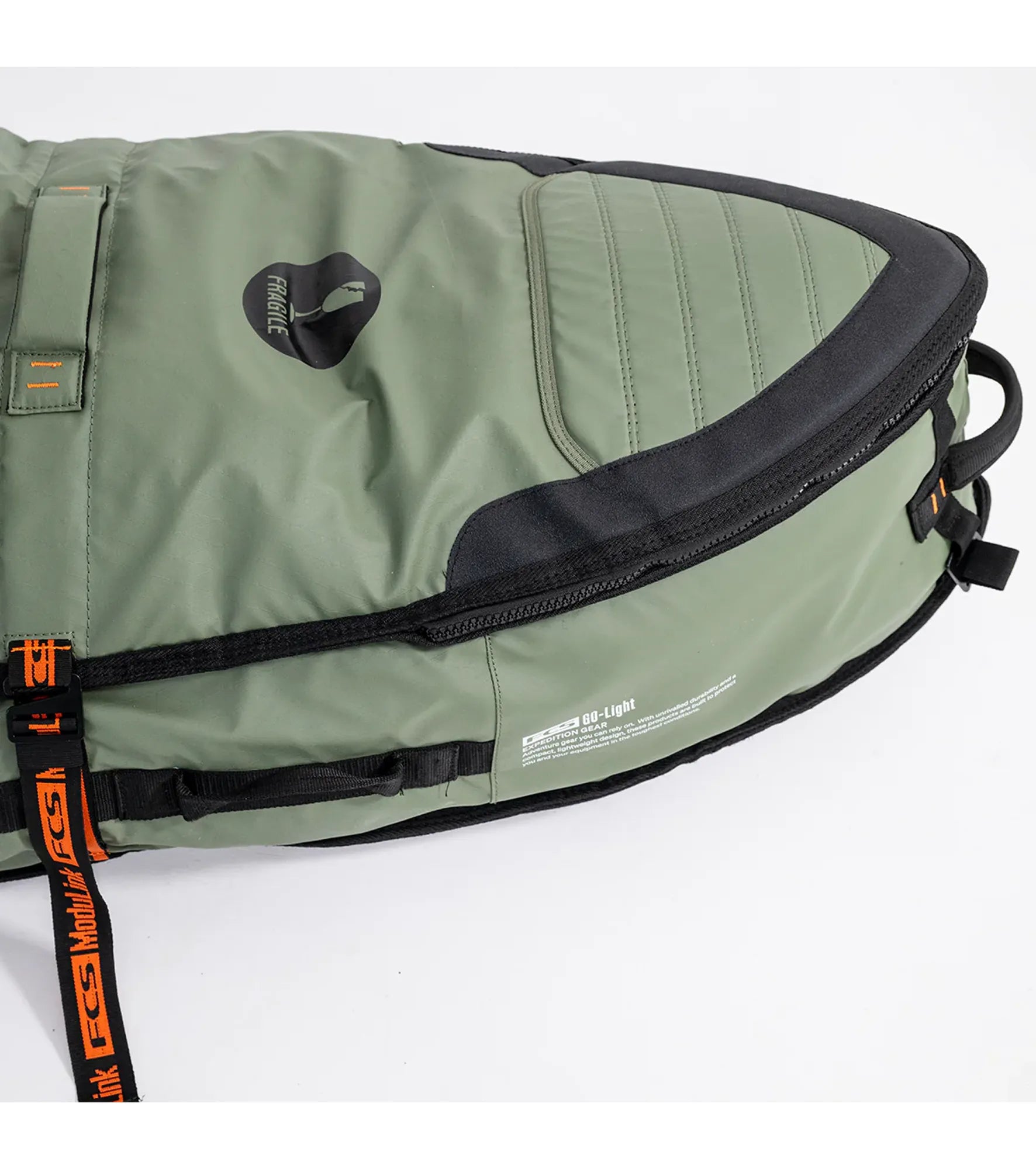 FCS Travel 3 Wheelie Shortboard / Fish Board Bag GO-Light