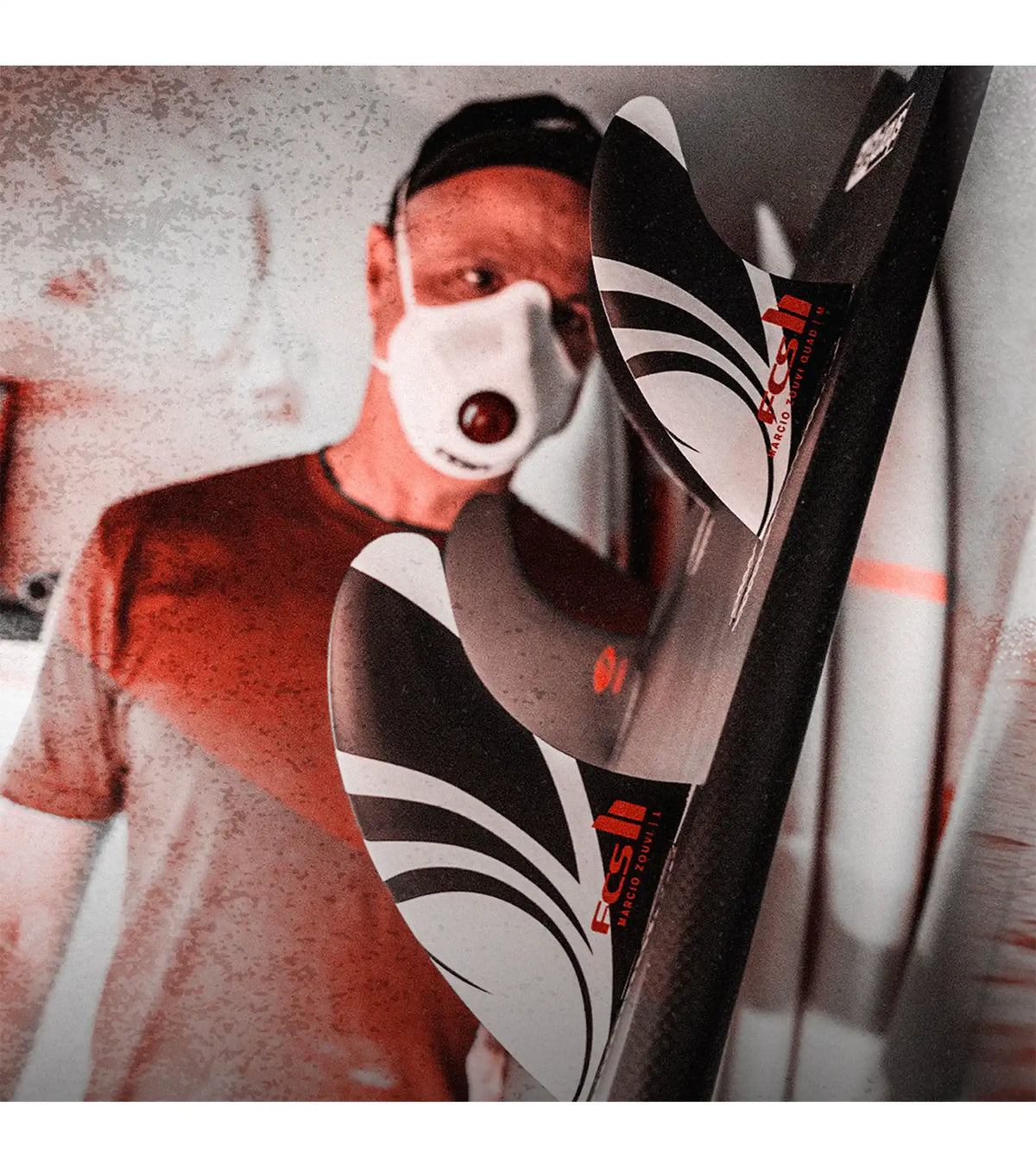 FCS II Sharpeye Performance Core Thruster Fins - Black / Red