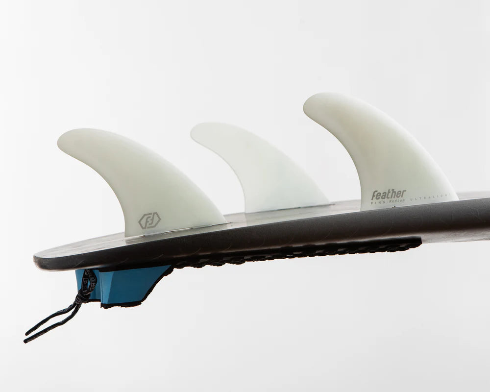Featherfins Single Tab Futures Ultralight White Thruster