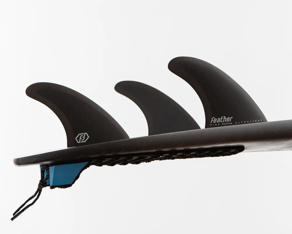 Featherfins Single Tab Futures Ultralight Black Thruster