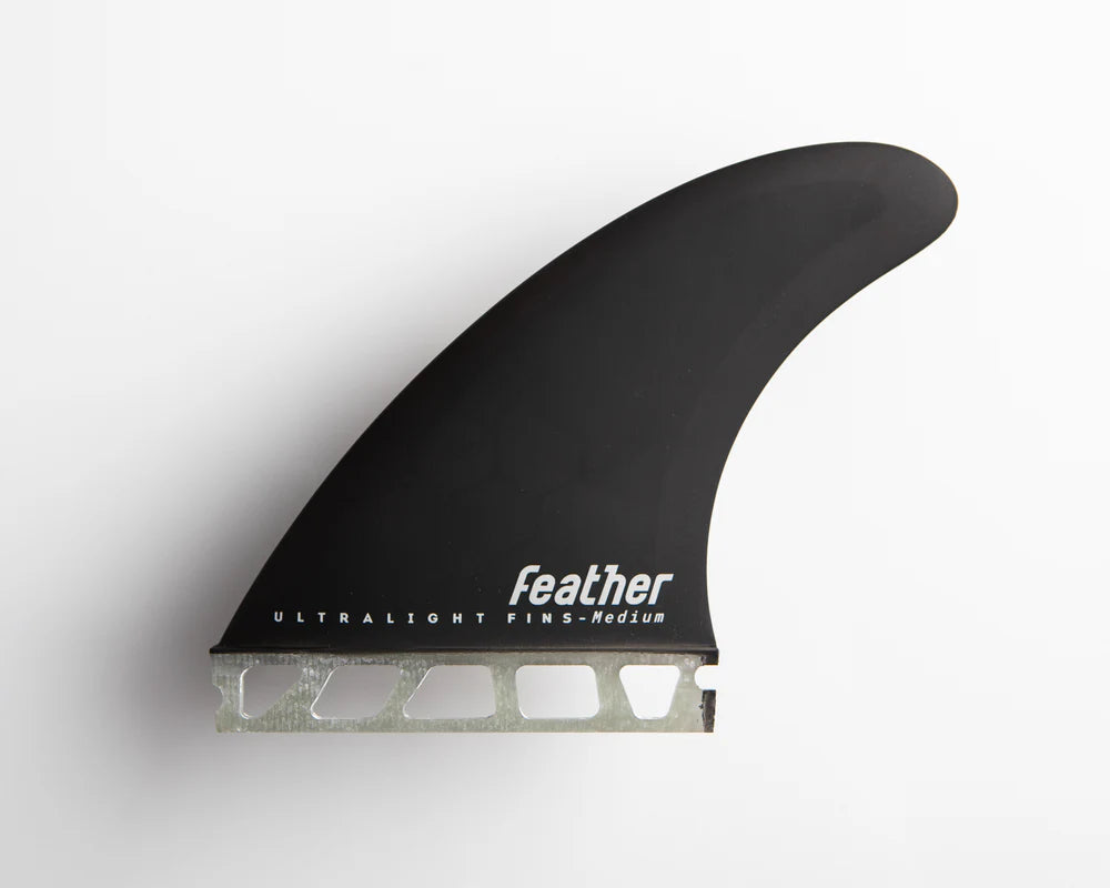 Featherfins Single Tab Futures Ultralight Black Thruster