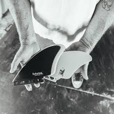 Futures Fins Twin Christenson Keel Black & White