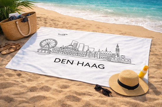 handdoek Den Haag souvenir cadeau strand bad reuzenrat beach gift towel vacation sun bathing drying