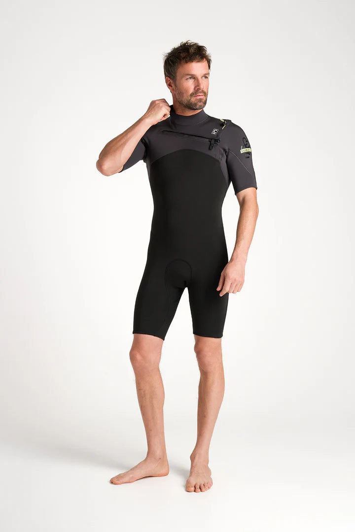 C-Skins NuWave Session Lite 2:2 Mens FL Chest Zip Shorti