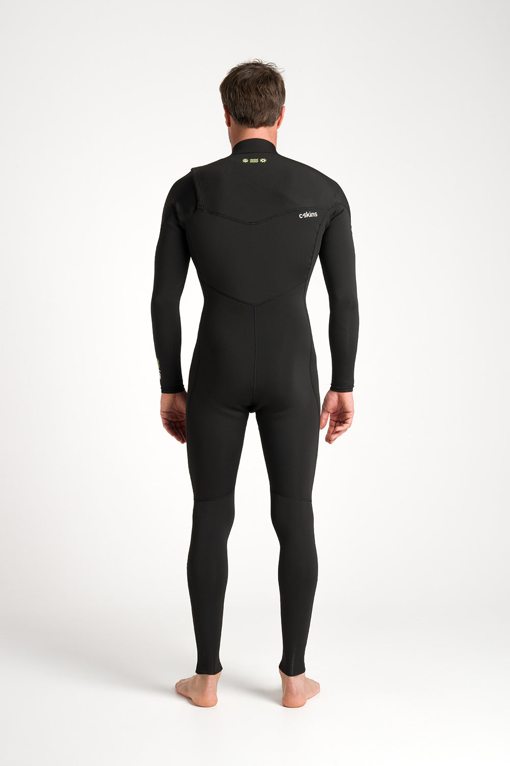 C-Skins Wetsuits NuWave Session Lite 3:2 Mens FL Chest Zip Steamer-BK-M BK Noordzee Boardstore surfshop Scheveningen