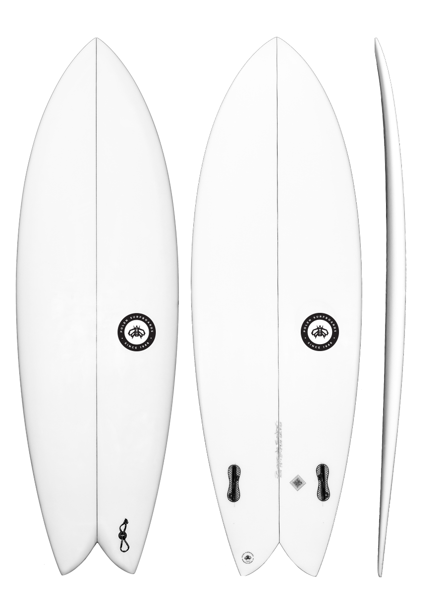 Polen Surfboards Sailfish PU Twin Futures Setup