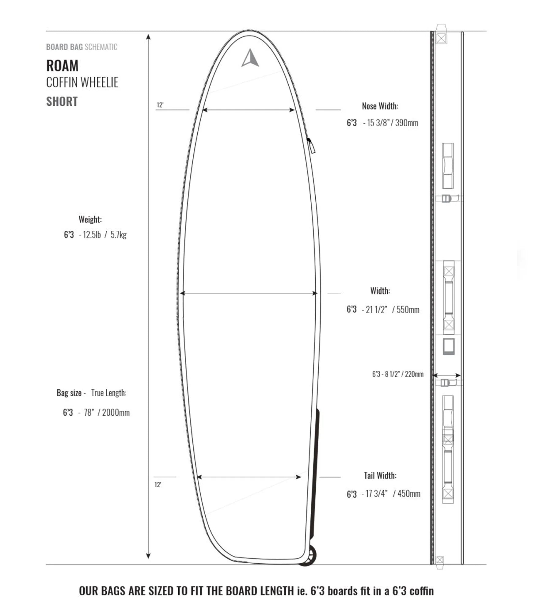 ROAM Coffin Wheelie Board Bag