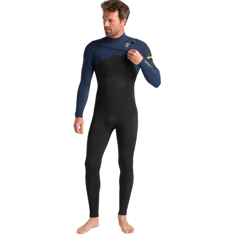 C-SKINS Mens NuWave Session 4/3mm Chest Zip Wetsuit