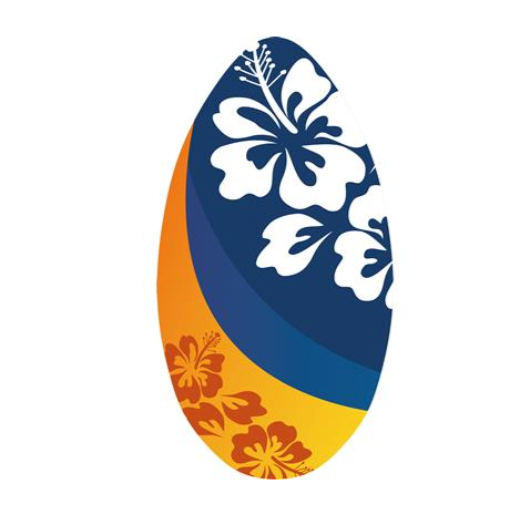 Skimboard – Wooden board – Aloha Flower ( 94 cm )