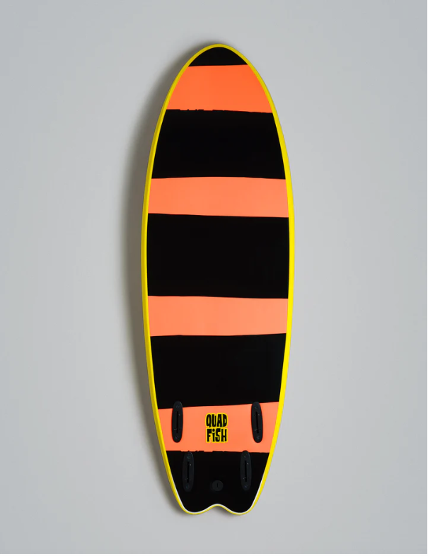 Vision 5'6" Quad Fish Yellow Yellow Noordzee Boardstore surfshop Scheveningen