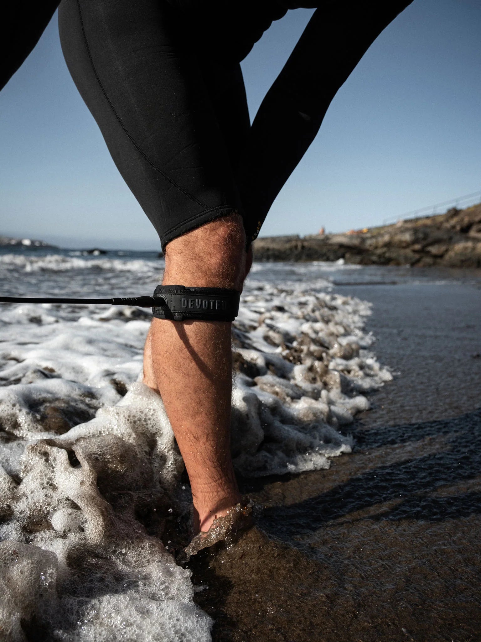 Devoted 9ft pro knee leash (7mm) black