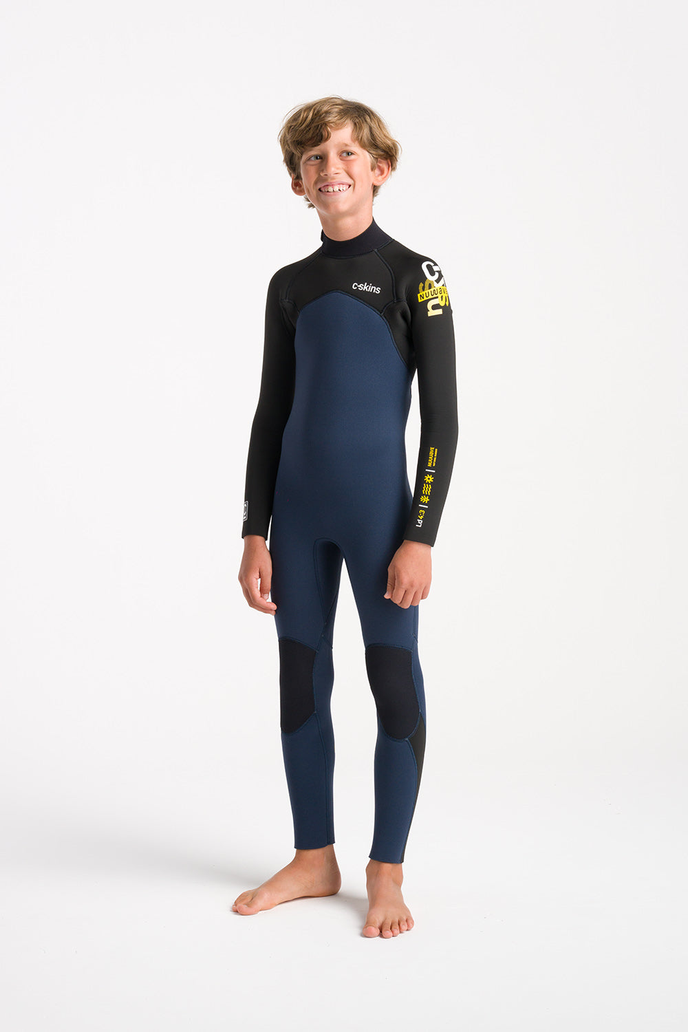 C-Skins Wetsuits NuWave Legend 4:3 Junior GBS Steamer-BSBKML-J2XL BSBKML Noordzee Boardstore surfshop Scheveningen