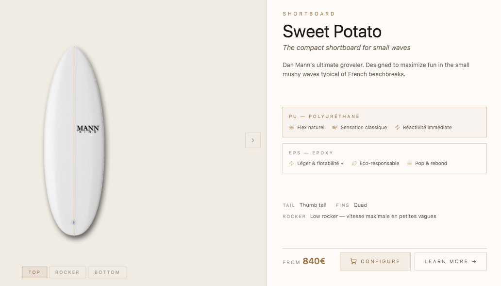 At Noordzee Boardstore, we proudly offer custom shaped boards of Dan Mann surfboards, including models developed with Firewire Surfboards and Kelly Slater Designs Sweet Patato 