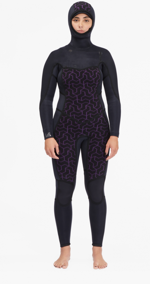 Billabong Wetsuit Womens Hooded Synergy 5.4 CZ Noordzee boardstore surfshop wetsuit sale dames winter pak surfpak wetsuit neoprene recycled 2