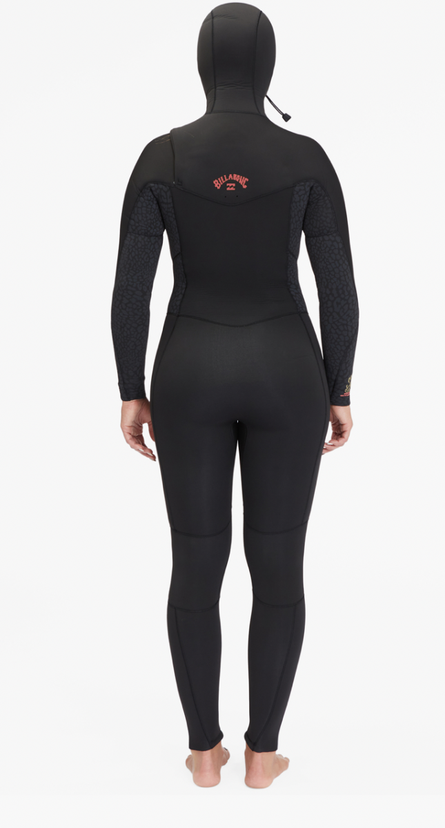 Billabong Wetsuit Womens Hooded Synergy 5.4 CZ Noordzee boardstore surfshop wetsuit sale dames winter pak surfpak wetsuit neoprene recycled 3