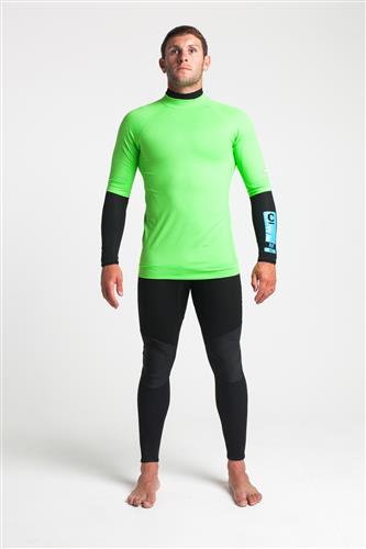 C-Skins Wetsuits UV Skins Mens SS Blank Vest-FLO GREEN-M FLO GREEN Noordzee Boardstore surfshop Scheveningen