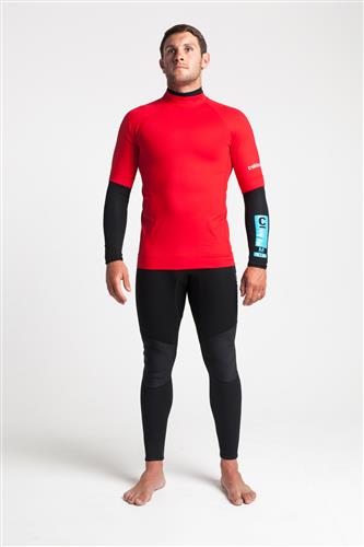 C-Skins Wetsuits UV Skins Mens SS Blank Vest-RED-XL RED Noordzee Boardstore surfshop Scheveningen