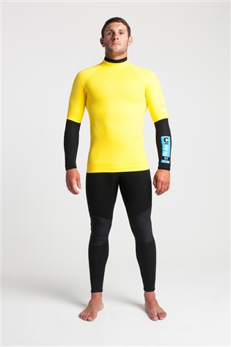 C-Skins Wetsuits UV Skins Mens SS Blank Vest-YELLOW-M YELLOW Noordzee Boardstore surfshop Scheveningen