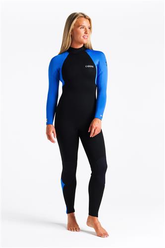 C-Skins Wetsuits CS- Surflite 4:3 Womens GBS Back Zip Steamer-BK-AZ-BK-8 BK-AZ-BK Noordzee Boardstore surfshop Scheveningen