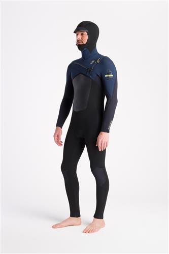 C-Skins Wetsuits  NuWave ReWired 5:4 Mens Hooded Steamer-BK-BX-BSX-XL BK-BX-BSX Noordzee Boardstore surfshop Scheveningen